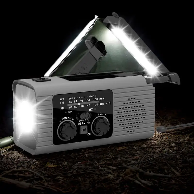 2000mAh Solar Power Hand Cranked Radio With Emergency Flashlight Torch Rechargeable Power Bank For Home Outdoor
2000mAh Solar Power Hand Cranked Radio With Emergency Flashlight Torch Rechargeable Power Bank For Home Outdoor