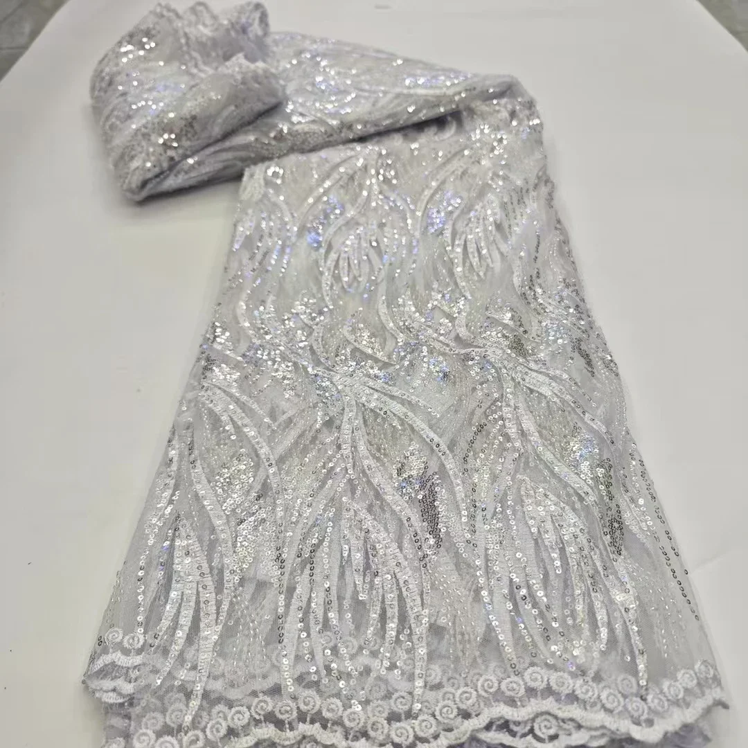 New Design White African Lace Fabric With Beads 2025 High Quality Sequins Handmade Beads French Nigerian Lace Fabric LHD25118
New Design White African Lace Fabric With Beads 2025 High Quality Sequins Handmade Beads French Nigerian Lace Fabric LHD25118