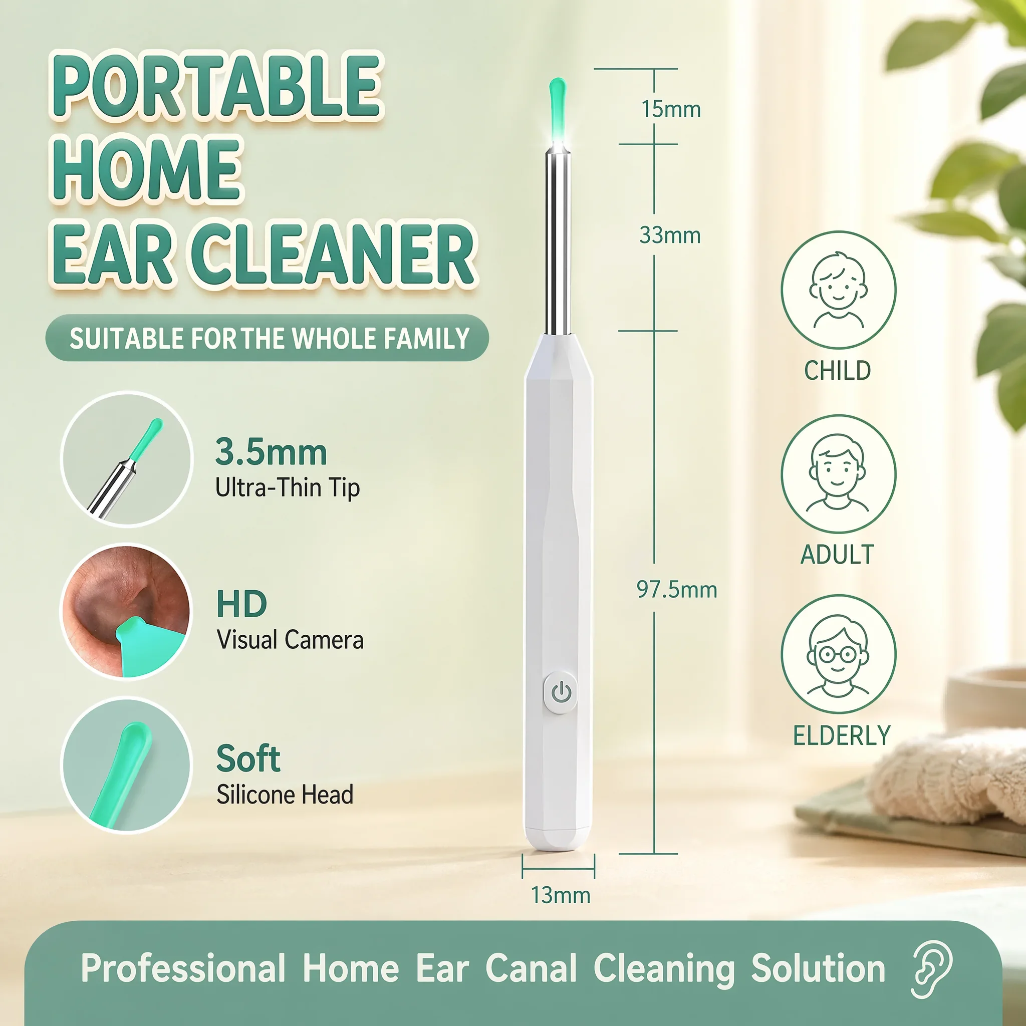 Smart Visual Ear Cleaner with HD Camera, USB C Rechargeable Earwax Removal Tool Mini Ear Endoscope for Kids,Adults Ear Health Ca
Smart Visual Ear Cleaner with HD Camera, USB C Rechargeable Earwax Removal Tool Mini Ear Endoscope for Kids,Adults Ear Health Ca