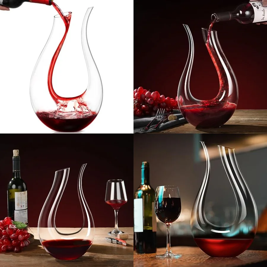 Wine Decanter, Red Wine Carafe, Wine Aerator, 100 Hand Blown Lead-free Crystal Glass, Wine Decanters and Carafes, Wine Gift wit
Wine Decanter, Red Wine Carafe, Wine Aerator, 100 Hand Blown Lead-free Crystal Glass, Wine Decanters and Carafes, Wine Gift wit