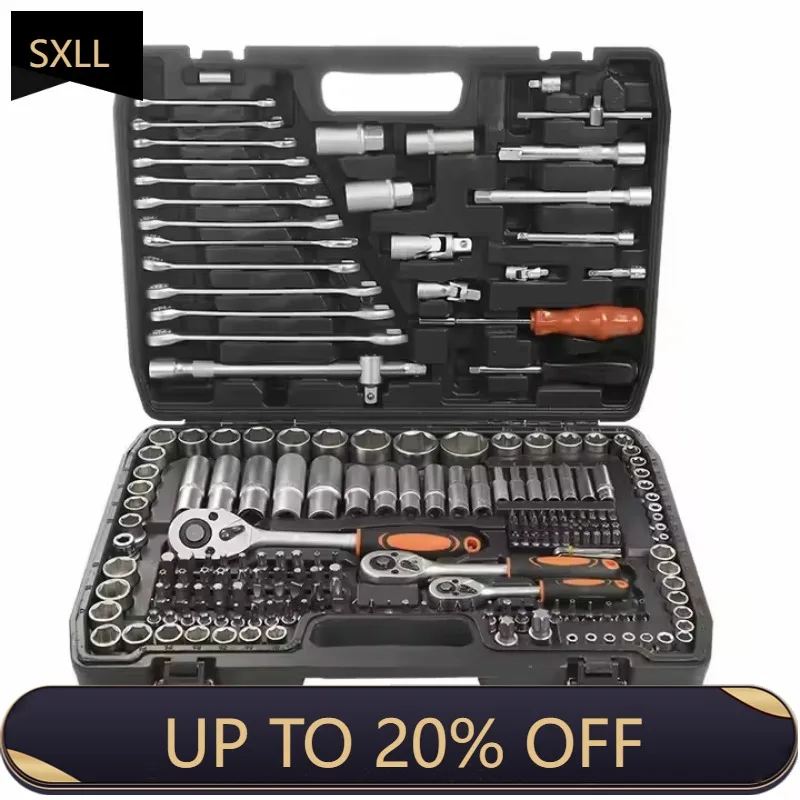 SXLL 216 Piece Portable Automotive Machinery Kit Manual Combination Kit Screwdriver Wrench Drill Kit
SXLL 216 Piece Portable Automotive Machinery Kit Manual Combination Kit Screwdriver Wrench Drill Kit