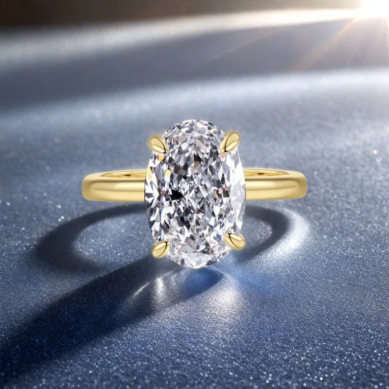 S925 Sterling Silver Ring Women's 8 * 12 Oval Ice Flower Cut High Wedding Ring Wedding Ring Diamond Ring Light Luxury Jewelry
S925 Sterling Silver Ring Women's 8 * 12 Oval Ice Flower Cut High Wedding Ring Wedding Ring Diamond Ring Light Luxury Jewelry