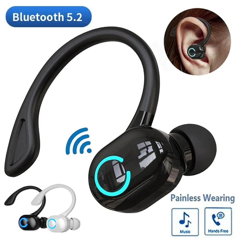 Bluetooth 5.2 Single Ear Hook Headset Long Battery Business Wireless Earphone
Bluetooth 5.2 Single Ear Hook Headset Long Battery Business Wireless Earphone