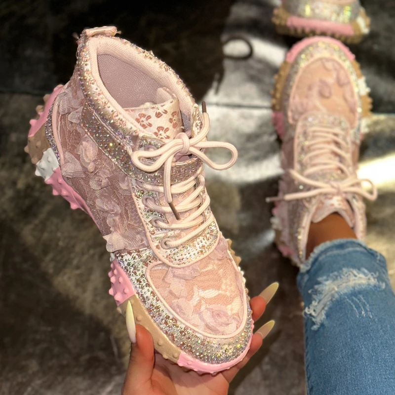 High-quality Platform Lace-up Sequined Multi-color Versatile Comfortable Anti-slip Breathable Sports and Casual Women's Shoes
High-quality Platform Lace-up Sequined Multi-color Versatile Comfortable Anti-slip Breathable Sports and Casual Women's Shoes