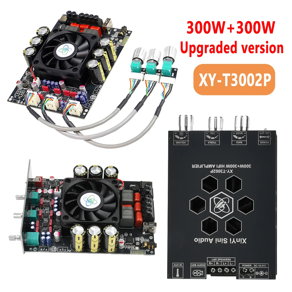 Upgraded XY-T3002P 300W+300W Bluetooth Digital Amplifier Board Module With High Low Frequency Adjustment TPA3255 Supporting APP
Upgraded XY-T3002P 300W+300W Bluetooth Digital Amplifier Board Module With High Low Frequency Adjustment TPA3255 Supporting APP