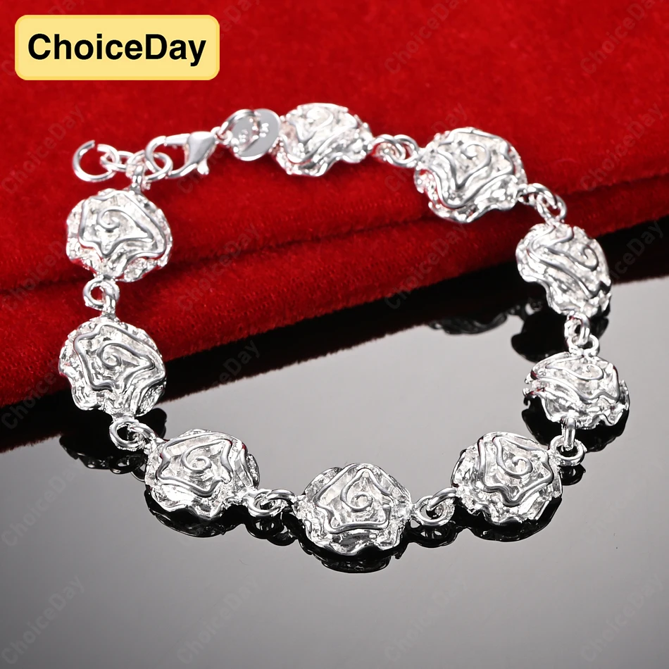 ChoiceDay 925 Sterling Silver 8 Inch 20cm Exquisite Rose Bracelet Women Girlfriend Accessories Party Jewelry Gift
ChoiceDay 925 Sterling Silver 8 Inch 20cm Exquisite Rose Bracelet Women Girlfriend Accessories Party Jewelry Gift