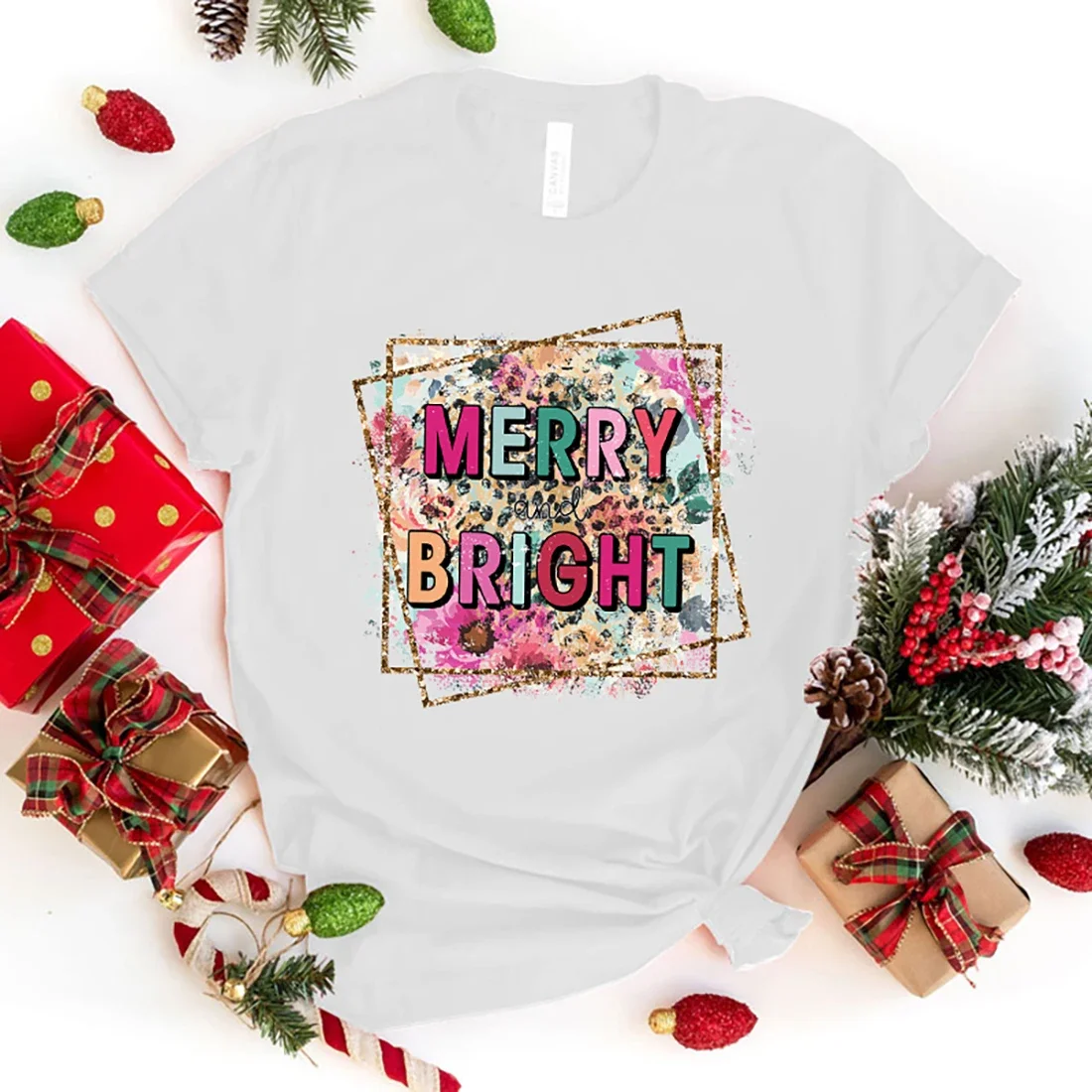 Мужская модная футболка, забавная Рождественская футболка с надписью Merry And Bright, футболка с рождественским рисунком и ярким рисунком
Мужская модная футболка, забавная Рождественская футболка с надписью Merry And Bright, футболка с рождественским рисунком и ярким рисунком