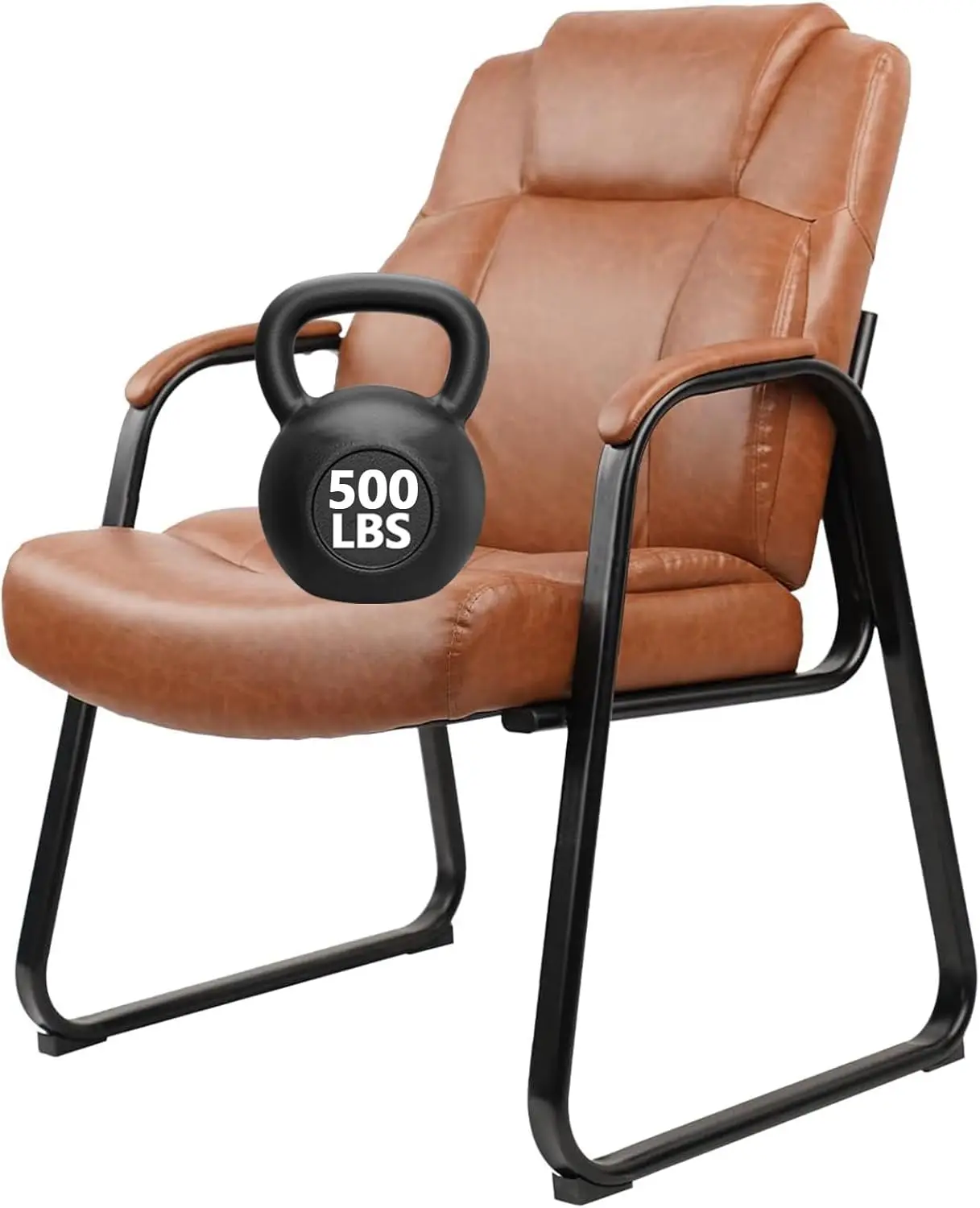 Guest Chair Big & Tall 500 Lbs, Pu Leather Office Reception Chairs, Sled Base, No Wheels, Brown, Waiting Room, Conference,
Guest Chair Big & Tall 500 Lbs, Pu Leather Office Reception Chairs, Sled Base, No Wheels, Brown, Waiting Room, Conference,