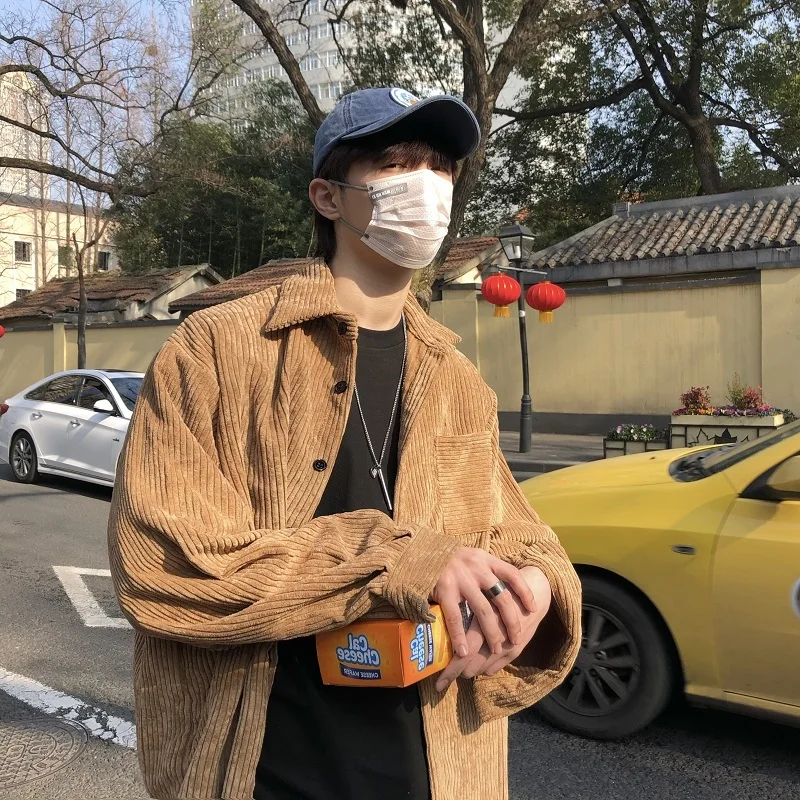 Retro Corduroy Long Sleeve Men's Shirt Loose Fit Fashionable Autumn Outerwear Versatile Design Youth Style Pure Color
Retro Corduroy Long Sleeve Men's Shirt Loose Fit Fashionable Autumn Outerwear Versatile Design Youth Style Pure Color