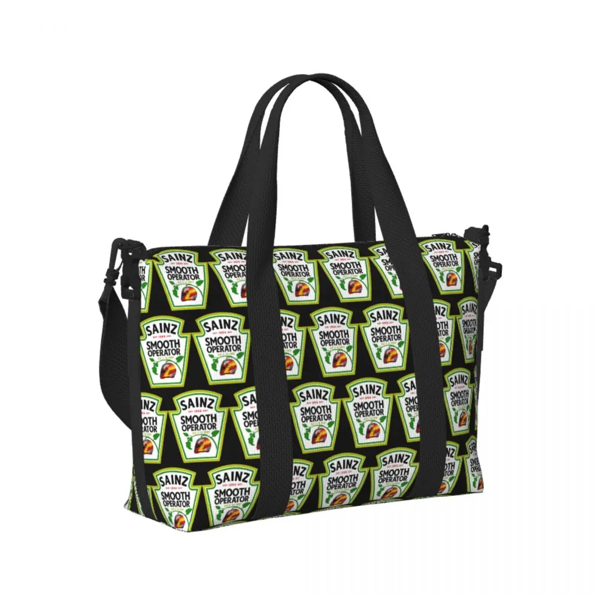 Custom Carlos Sainz Smooth Chili Sauce Beach Travel Bag Large Capacity Tote Bags for Gym Yoga Women Shopping Duffle Shoulder Bag
Custom Carlos Sainz Smooth Chili Sauce Beach Travel Bag Large Capacity Tote Bags for Gym Yoga Women Shopping Duffle Shoulder Bag