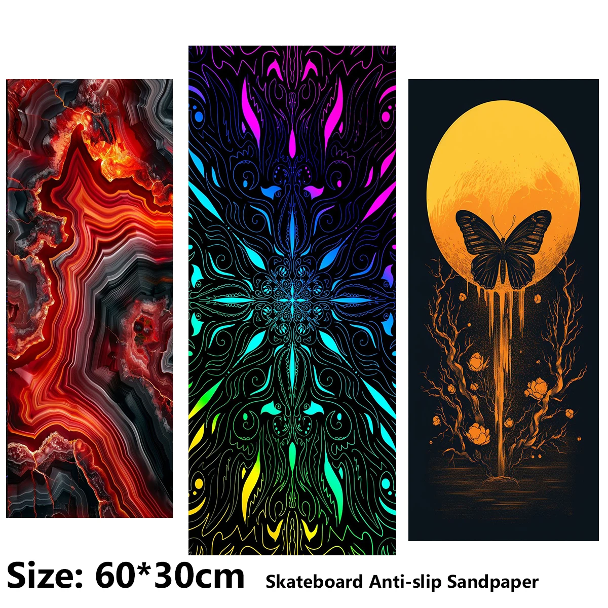 ElecStric Scooter Anti-slip Sticker Sandpaper Skateboard Grip Tape Sheet 60*30cm Abstract Texture Butterfly Moon Pattern
ElecStric Scooter Anti-slip Sticker Sandpaper Skateboard Grip Tape Sheet 60*30cm Abstract Texture Butterfly Moon Pattern