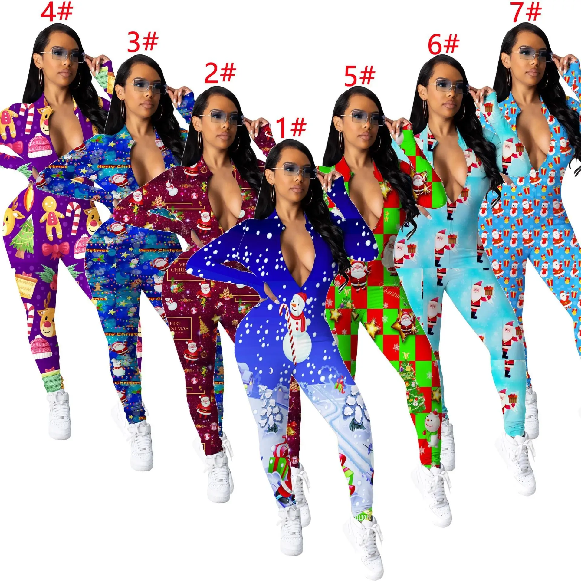 Christmas Print Long Sleeve Jumpsuit Women's Street Style Low Waist Short Pants One-Piece Suit Spring 2023 Fashion
Christmas Print Long Sleeve Jumpsuit Women's Street Style Low Waist Short Pants One-Piece Suit Spring 2023 Fashion