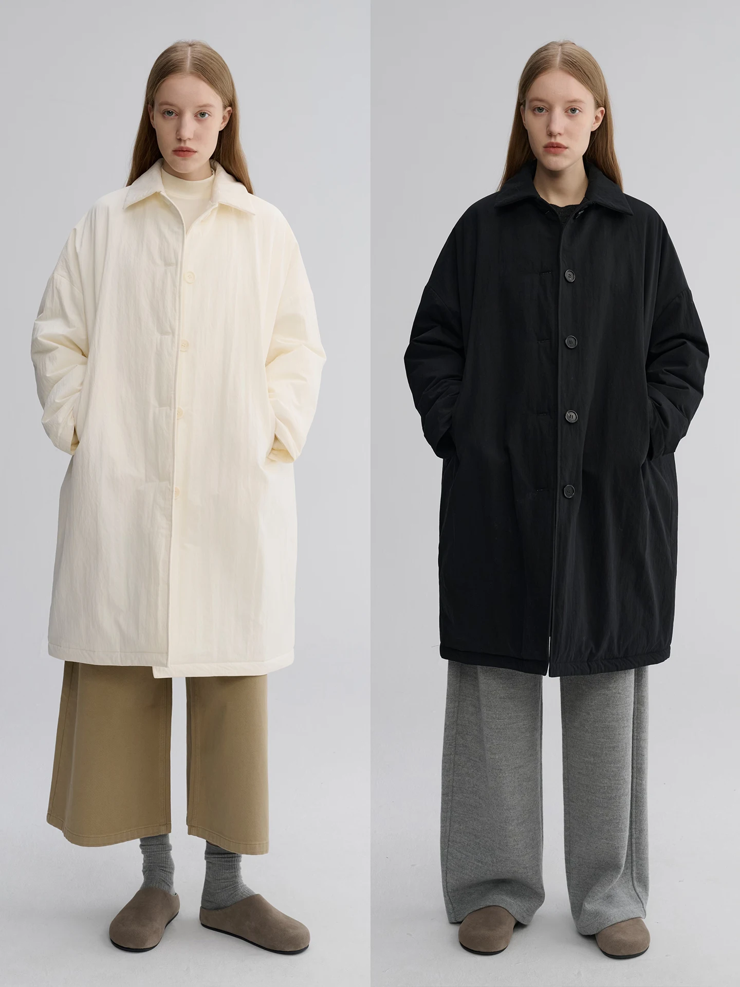 Maison Cecile Double-Color Winter Thiened Cotton-Padded Jaet Loose Fit Warm Outerwear Long Sve Button Closure Coat
Maison Cecile Double-Color Winter Thiened Cotton-Padded Jaet Loose Fit Warm Outerwear Long Sve Button Closure Coat