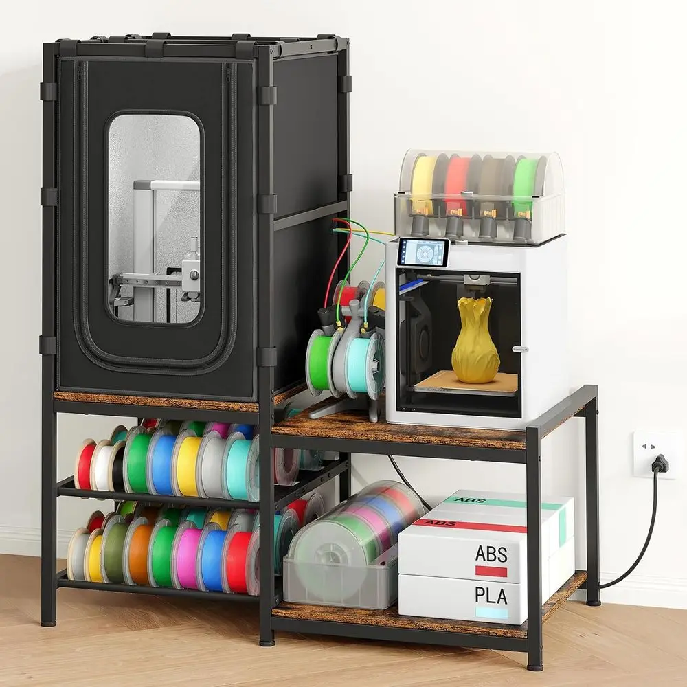 3D Printer Table with ilament Storage Rack, 3D Printer Stand with Enclosure - Dustproo & Noise Reduction Protective Cover, Heavy
3D Printer Table with ilament Storage Rack, 3D Printer Stand with Enclosure - Dustproo & Noise Reduction Protective Cover, Heavy