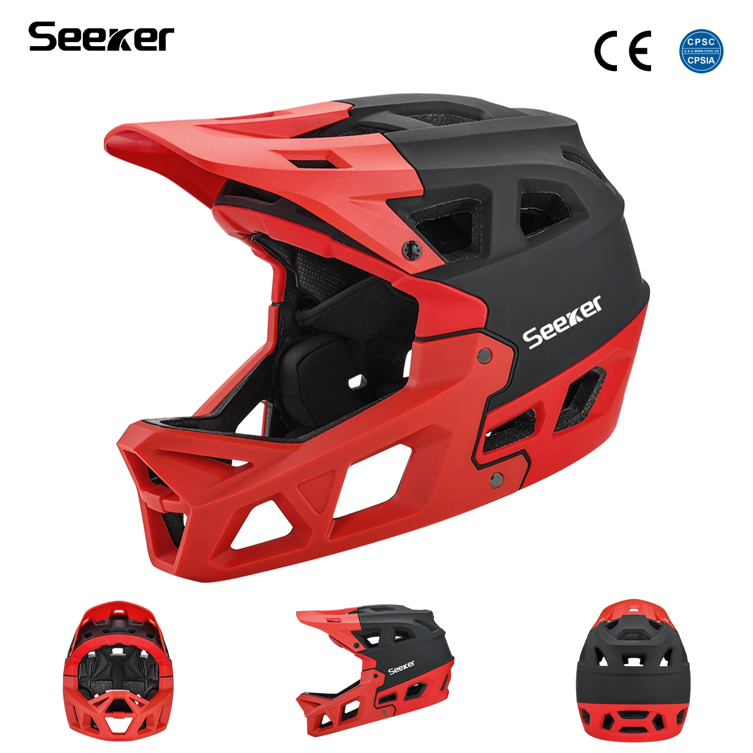 SEEKERSE full face mountain bike helmet adult racing downhill MTB helmet men and women mountain bike helmet with visor 31 vents
SEEKERSE full face mountain bike helmet adult racing downhill MTB helmet men and women mountain bike helmet with visor 31 vents