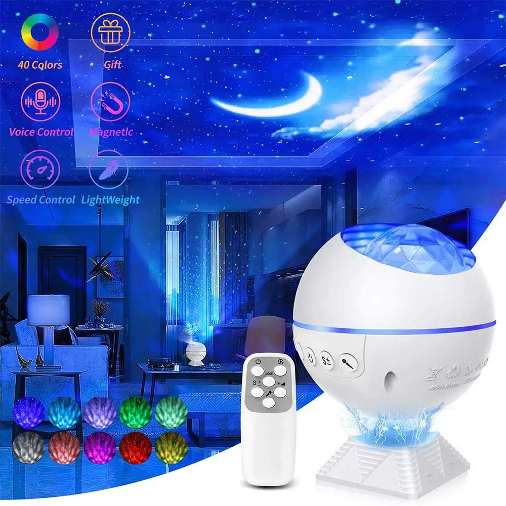LED Star Galaxy Projector Night Light Voice Activated Projector with Timer Remote Control Bedroom Atmosphere Light Party Decor
LED Star Galaxy Projector Night Light Voice Activated Projector with Timer Remote Control Bedroom Atmosphere Light Party Decor