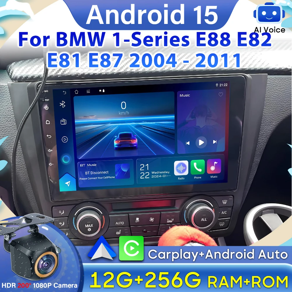Android 15 для BMW 1 серии E88 E82 E81 E87 2004-2011 2K Android Автомобильный радиоприемник Мультимедийный видеоплеер GPS стерео CarPlay 4G
Android 15 для BMW 1 серии E88 E82 E81 E87 2004-2011 2K Android Автомобильный радиоприемник Мультимедийный видеоплеер GPS стерео CarPlay 4G