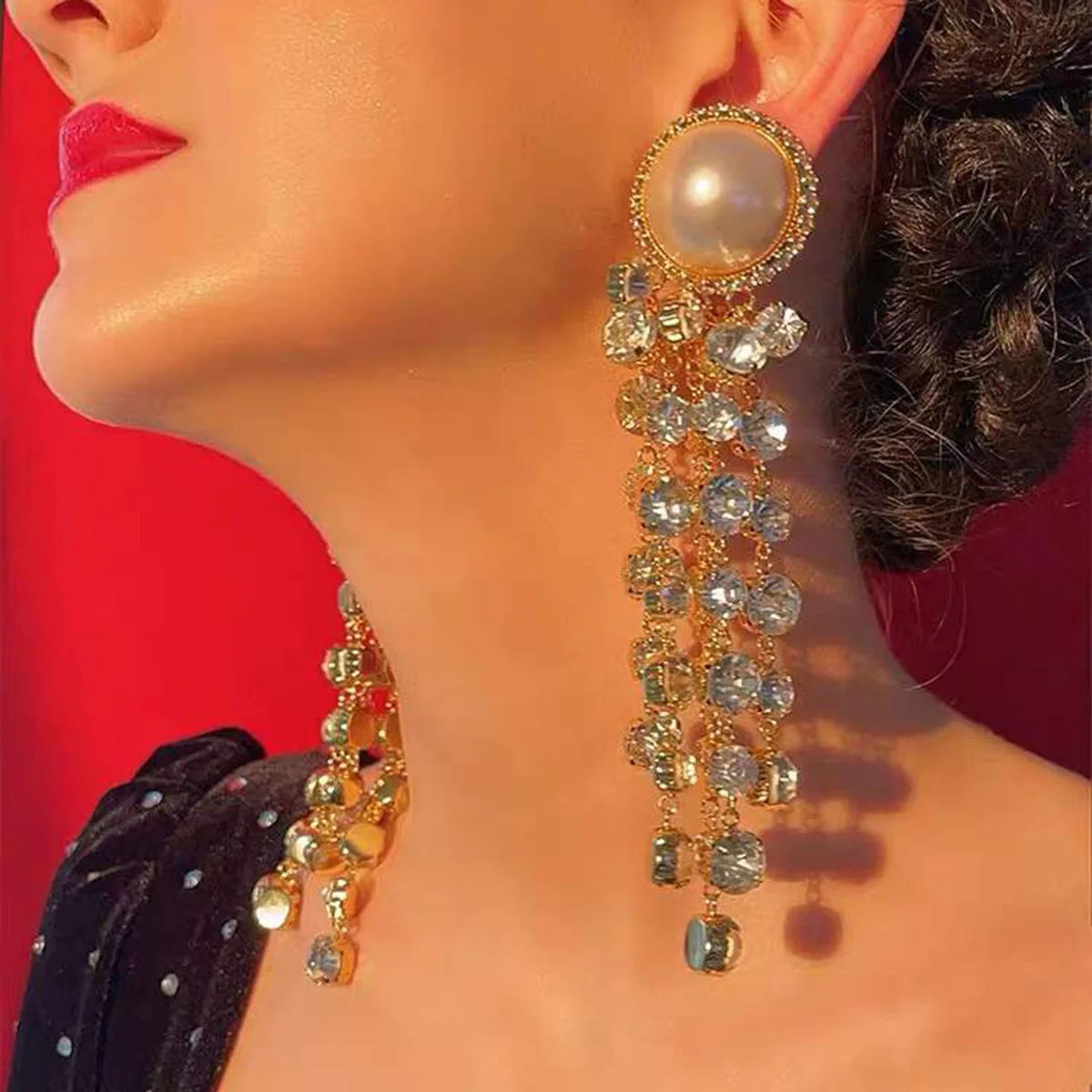 Exaggerated Long Tassel Claw Chain Earrings Women's Wedding Par Faion ow Ele Lady Drop Earrings Trendy
Exaggerated Long Tassel Claw Chain Earrings Women's Wedding Par Faion ow Ele Lady Drop Earrings Trendy