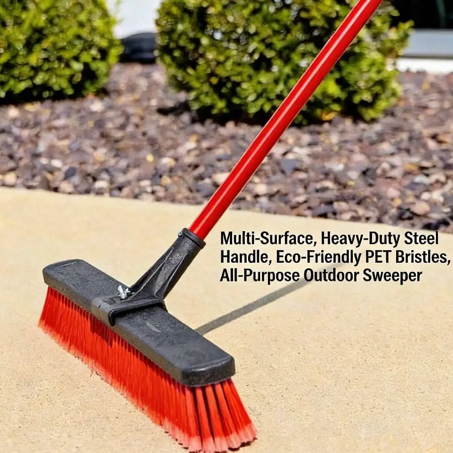 Red & Black Heavy Duty Push Broom With Steel Handle For Multi-Surface Use
Red & Black Heavy Duty Push Broom With Steel Handle For Multi-Surface Use