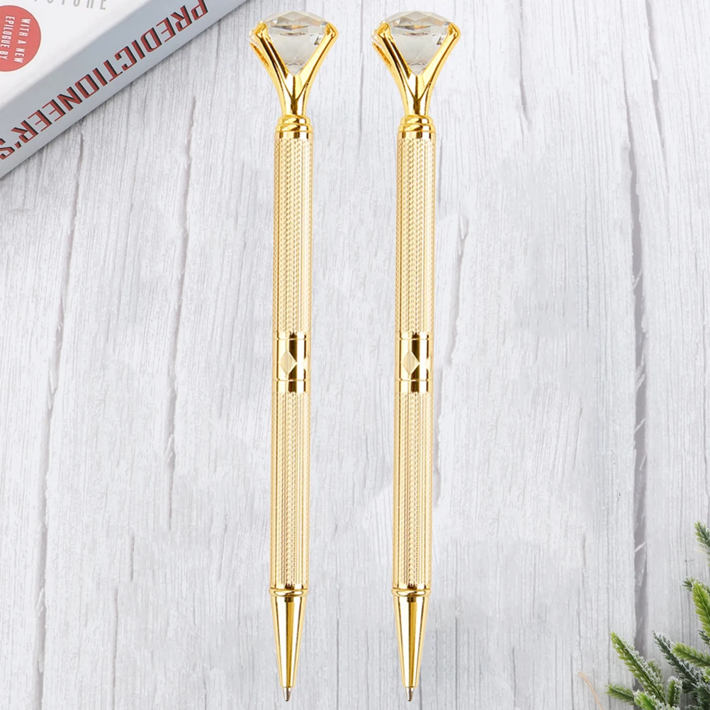 2pcs metal Roller Pen Big Diamond Crystal Ballpoint Pen Smooth Writing For School Office Graduation Gift Golden
2pcs metal Roller Pen Big Diamond Crystal Ballpoint Pen Smooth Writing For School Office Graduation Gift Golden
