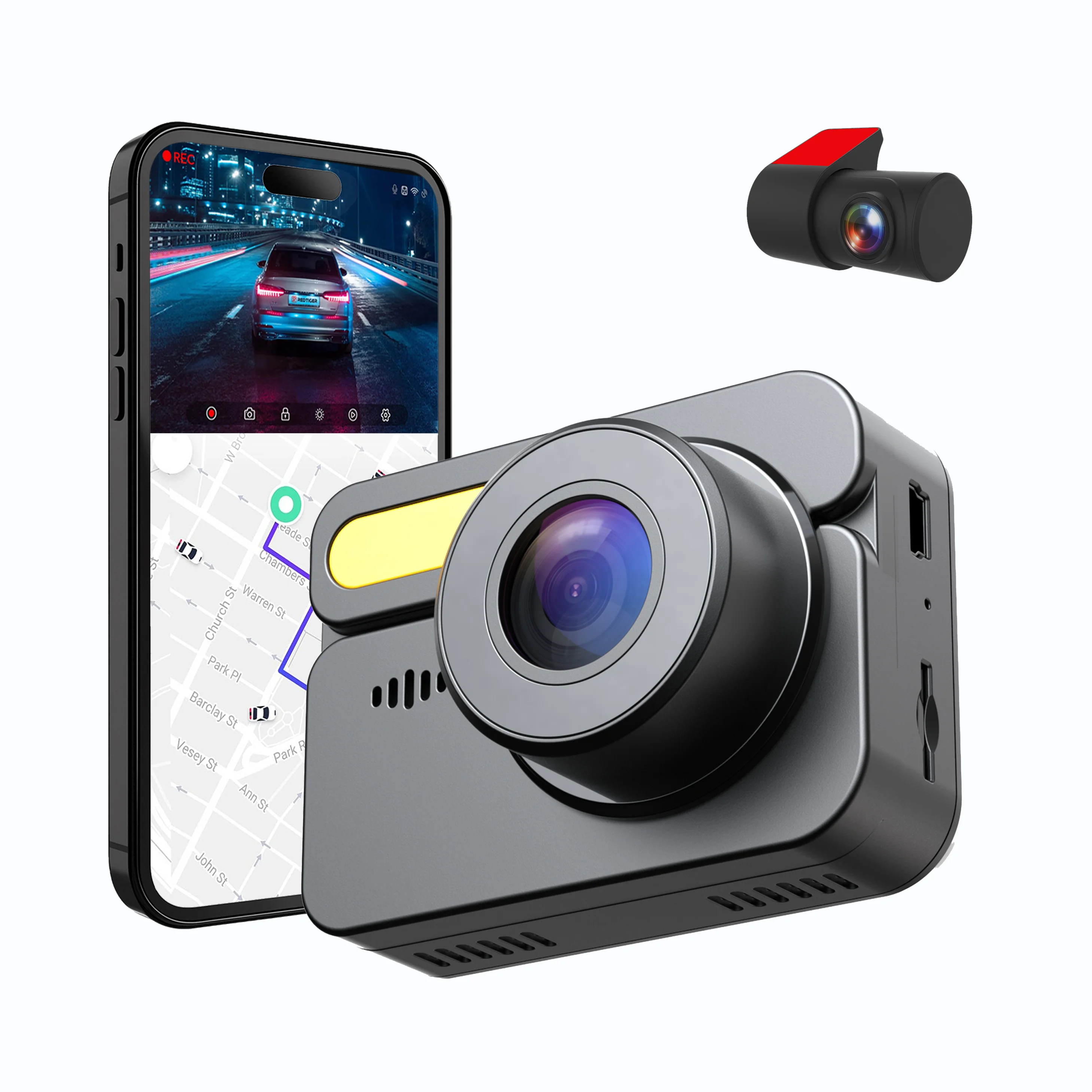 2-Inch Night Vision Dual Lens Automotive Dashboard Camera 4k Front, 1080P Rear View Recorder for Reversing with Wireless Global
2-Inch Night Vision Dual Lens Automotive Dashboard Camera 4k Front, 1080P Rear View Recorder for Reversing with Wireless Global