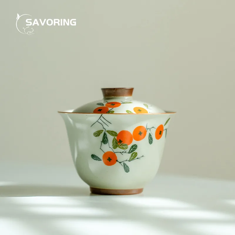 Ручная роспись Persimmon Gaiwan 120 мл Керамическая чайная варенья Китайская чайная крышка Чашка для чая Gaiwan Чайный сервиз Чайник Пуэр Чайные миски
Ручная роспись Persimmon Gaiwan 120 мл Керамическая чайная варенья Китайская чайная крышка Чашка для чая Gaiwan Чайный сервиз Чайник Пуэр Чайные миски