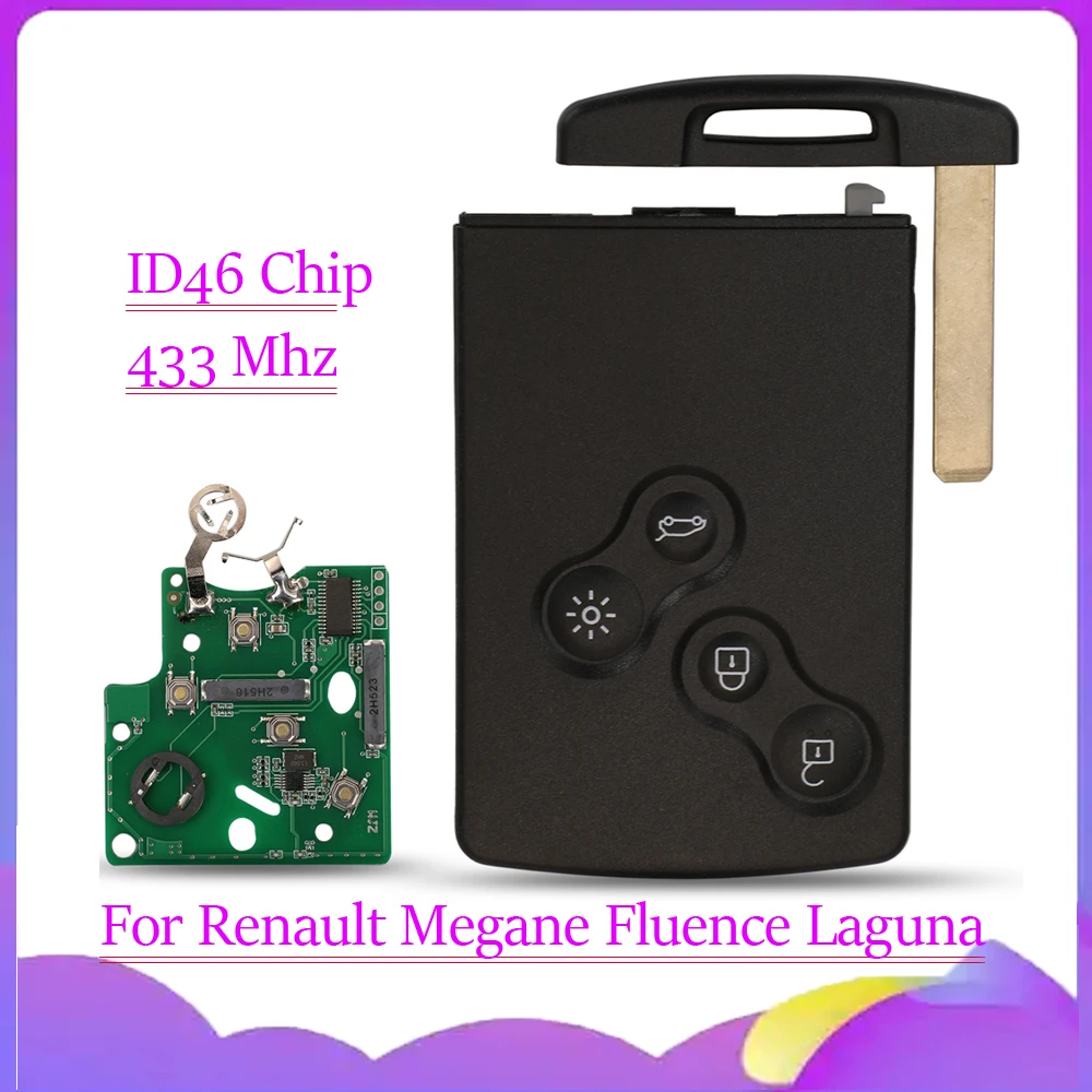 jingyuqin New HandsFree Remote Smart Car Key For Renault Megane Fluence Laguna Scenic Clio Captur Koleos 434MHz ID46/4A Chip
jingyuqin New HandsFree Remote Smart Car Key For Renault Megane Fluence Laguna Scenic Clio Captur Koleos 434MHz ID46/4A Chip