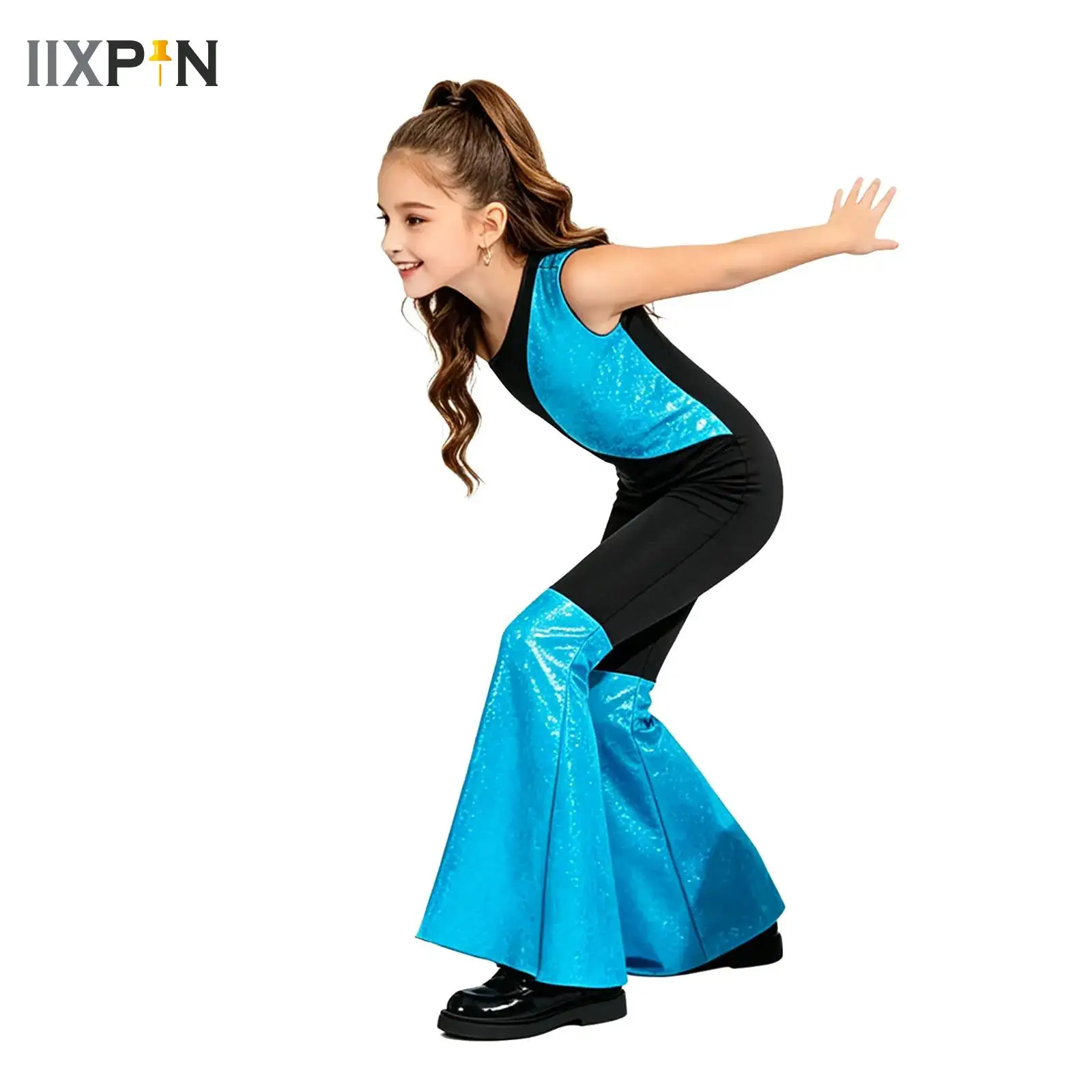 Kids Girls Sequin Hippie Costume Disco Diva Dance Rompers Stage Performance Retro Vintage Party Jumpsuit Competition Bell Bottom
Kids Girls Sequin Hippie Costume Disco Diva Dance Rompers Stage Performance Retro Vintage Party Jumpsuit Competition Bell Bottom