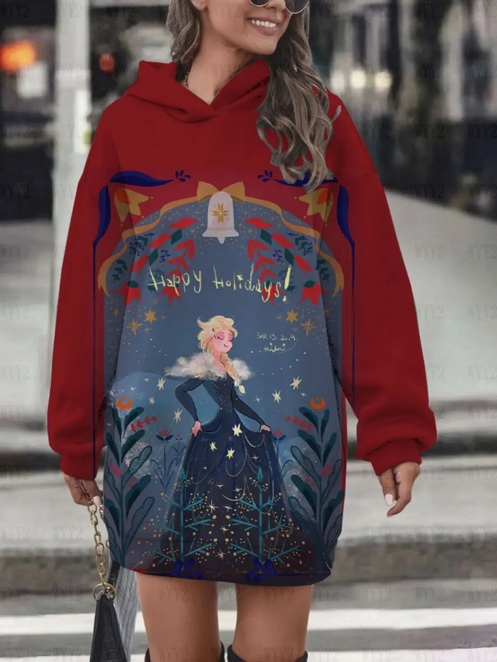 Elegant Loose Women's Fashion Autumn and Winter Girls Hoodie Dress Disney Frozen Elsa Princess Print Girls Hoodie
Elegant Loose Women's Fashion Autumn and Winter Girls Hoodie Dress Disney Frozen Elsa Princess Print Girls Hoodie