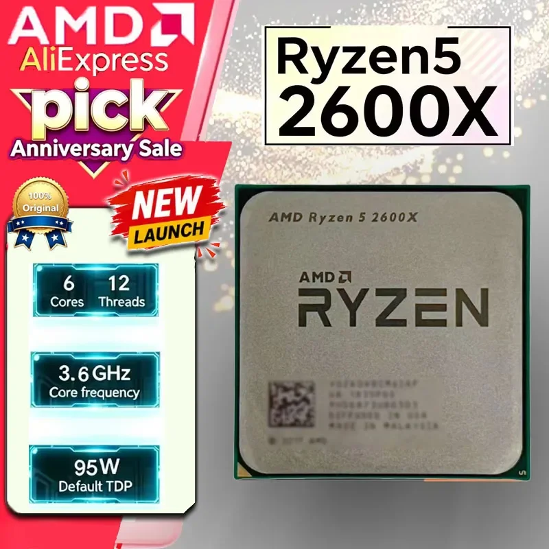 AMD Ryzen 5 2600X R5 2600X AM4 Desktop CPU 6C12T 3.4GHz Base Frequency Multi-thread Gaming Processor
AMD Ryzen 5 2600X R5 2600X AM4 Desktop CPU 6C12T 3.4GHz Base Frequency Multi-thread Gaming Processor