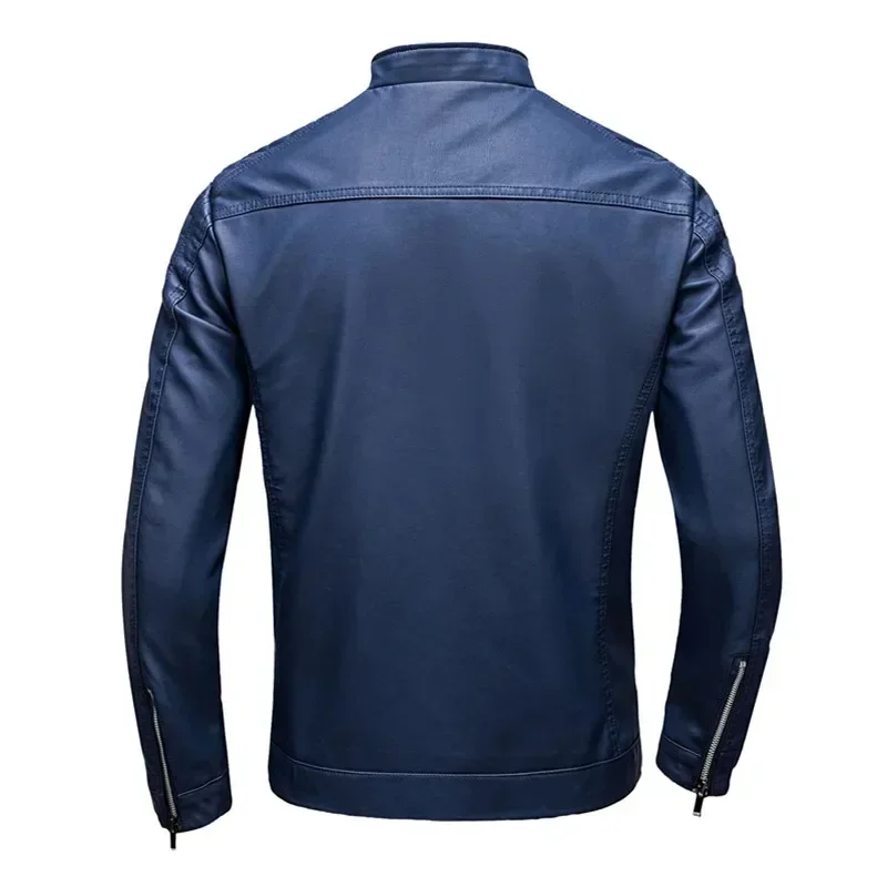Casual Men Leather Jacket Slim Korean Version Men's Clothing Stand Collar Leather Jacket Handsome Men's Fashion Jacket
Casual Men Leather Jacket Slim Korean Version Men's Clothing Stand Collar Leather Jacket Handsome Men's Fashion Jacket