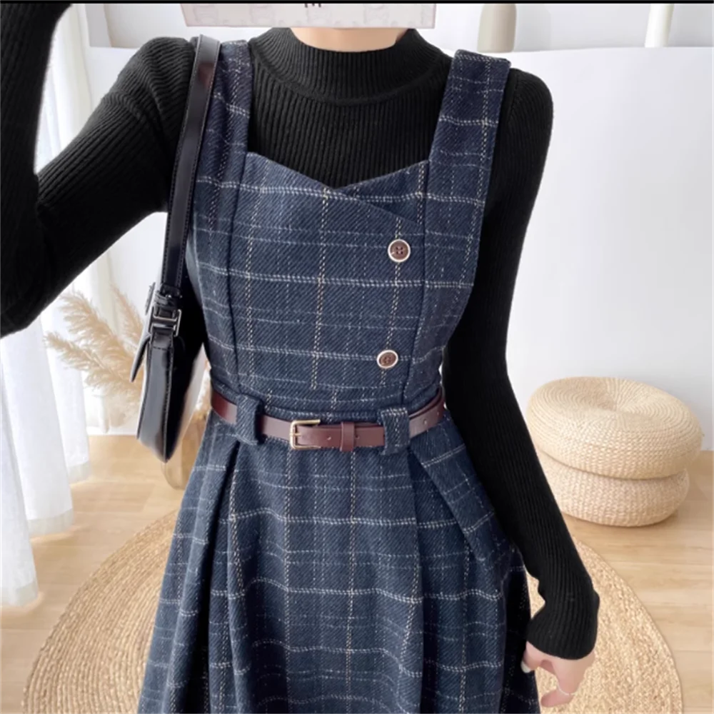 new plaid dress Sleeveless swagger Elegance lady dress autumn and winter
new plaid dress Sleeveless swagger Elegance lady dress autumn and winter