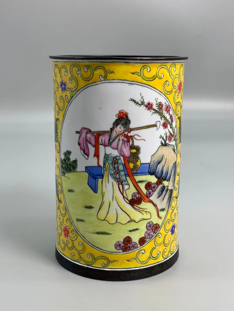 Chinese Collectible Cloisonne Enamel exquisite figure pattern Brush Pot Pen Holder Desk Decor Scholar Art Craft Creative gift
Chinese Collectible Cloisonne Enamel exquisite figure pattern Brush Pot Pen Holder Desk Decor Scholar Art Craft Creative gift
