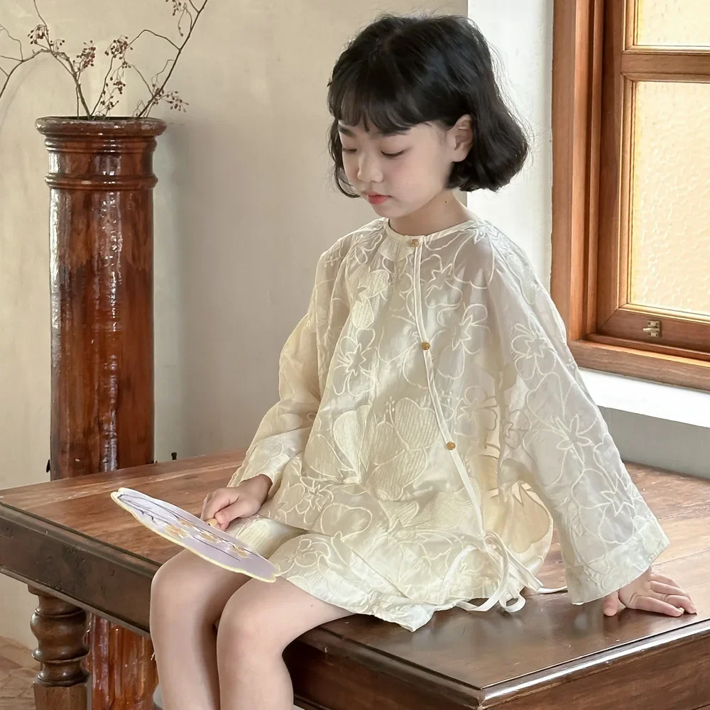 Childrens Sets Summer Girls Chinese Style Flower Two Pieces Shorts 2024 Round Collar Fashion Elastic Waist Loose Printing
Childrens Sets Summer Girls Chinese Style Flower Two Pieces Shorts 2024 Round Collar Fashion Elastic Waist Loose Printing