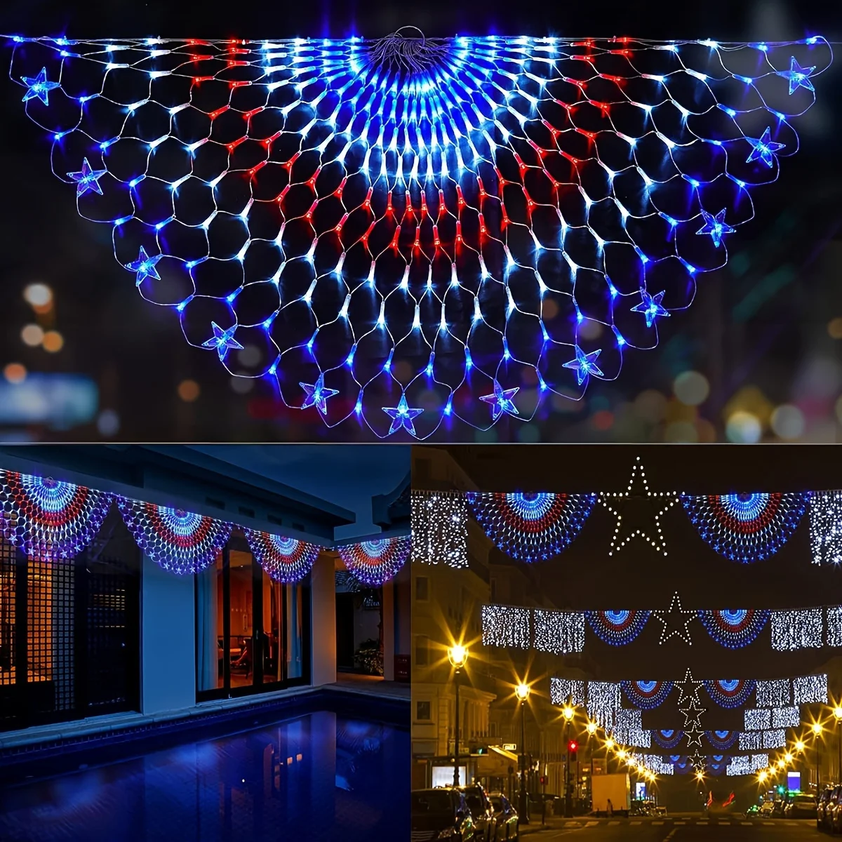 1pc LED light string,holiday decoration,colorful lights,network lights,star decoration,park decoration,camping lights
1pc LED light string,holiday decoration,colorful lights,network lights,star decoration,park decoration,camping lights