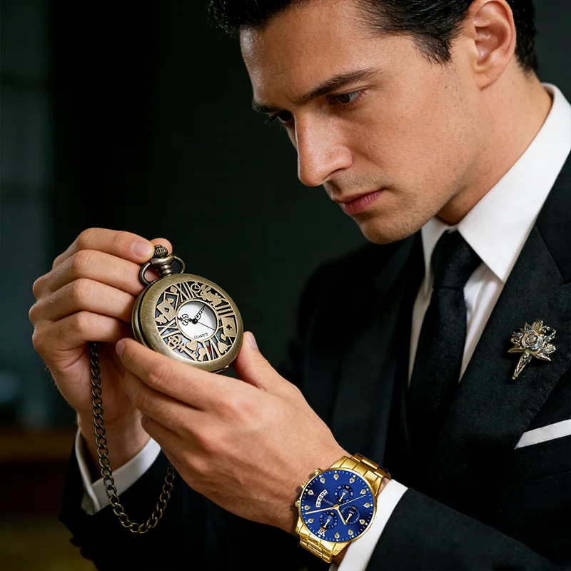 Повседневные универсальные мужские кварцевые часы для пар из 2 предметов + карманные часы в стиле ретро, лучший выбор подарков для папы и парня для Chri
Повседневные универсальные мужские кварцевые часы для пар из 2 предметов + карманные часы в стиле ретро, лучший выбор подарков для папы и парня для Chri