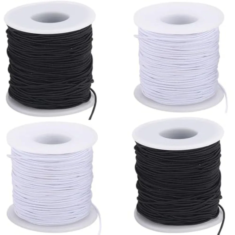 Elastic String for Bracelets, 4 Rolls Black and White String for Bracelet Making, 1mm 656Feet Beading Thread for Jewelry Making
Elastic String for Bracelets, 4 Rolls Black and White String for Bracelet Making, 1mm 656Feet Beading Thread for Jewelry Making