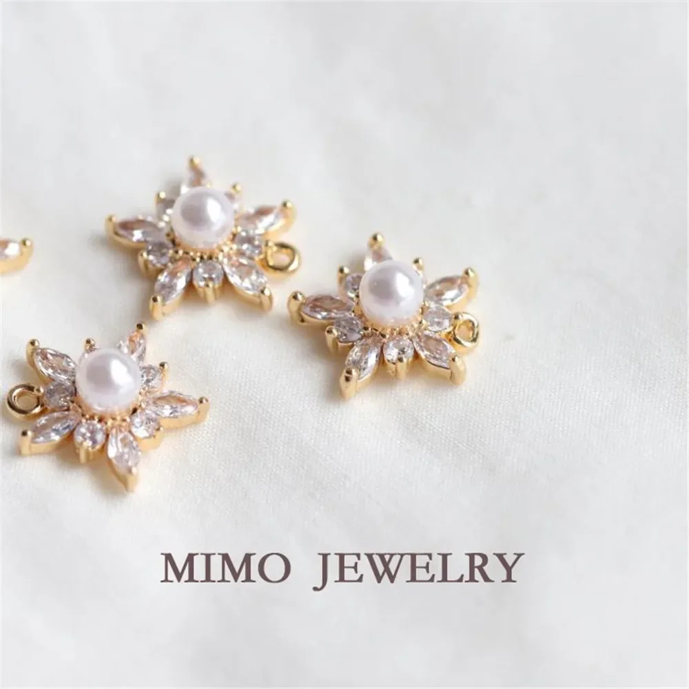 Color preservation gold plated zircon micro inlaid imitation pearl pendant sweet Japanese and Korean style DIY accessories
Color preservation gold plated zircon micro inlaid imitation pearl pendant sweet Japanese and Korean style DIY accessories
