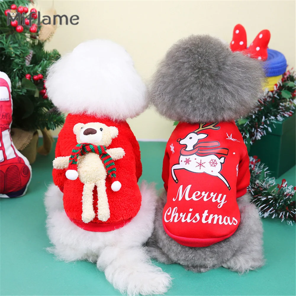 Miflame Cute Small Dogs Hoodies WIith Bear Doll Christmas Dogs Costume Winter Warm Puppy Clothing Party Pet Cat Fleece Outfits
Miflame Cute Small Dogs Hoodies WIith Bear Doll Christmas Dogs Costume Winter Warm Puppy Clothing Party Pet Cat Fleece Outfits