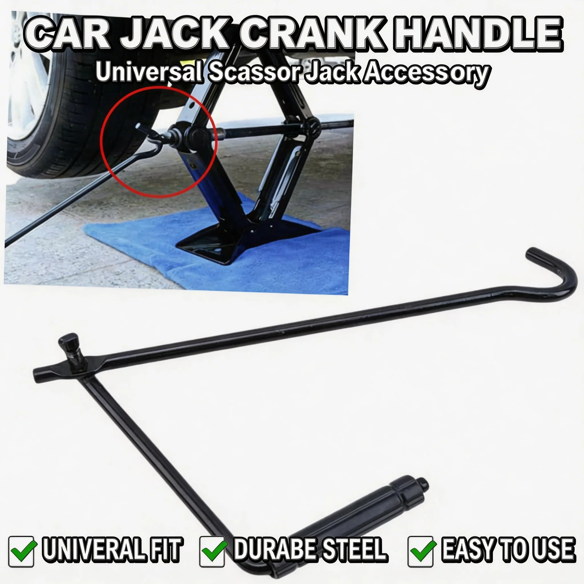 Foldable Car Hand Jack Rocker For Car Jack Folding Handle Scissor Jack Rocker General Jacks Helper Universal Fit Most Car Models
Foldable Car Hand Jack Rocker For Car Jack Folding Handle Scissor Jack Rocker General Jacks Helper Universal Fit Most Car Models