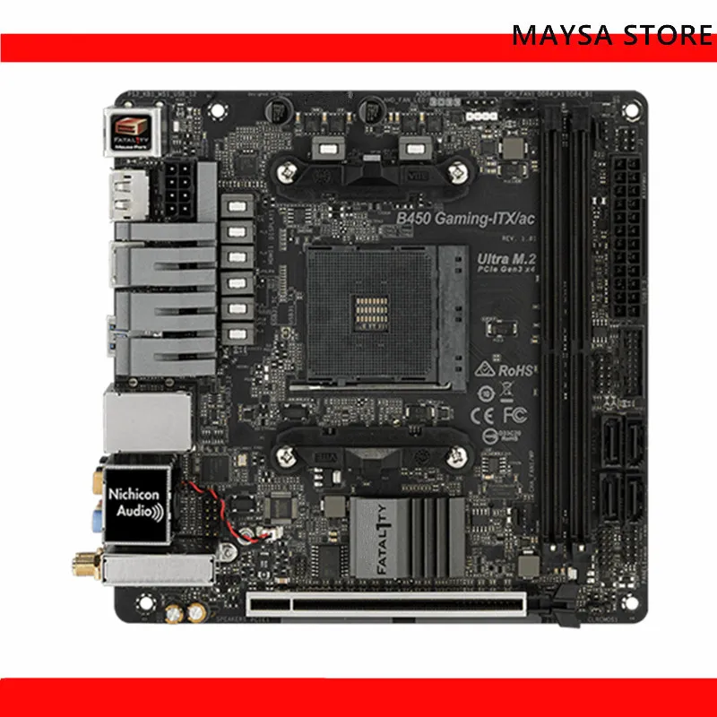 B450 B450M Motherboard for ASRock B450 GAMING-ITX/AC Socket AM4 2xDDR4 PCIe 3.0 64GB USB 3.1M.2 Mini-ITX
B450 B450M Motherboard for ASRock B450 GAMING-ITX/AC Socket AM4 2xDDR4 PCIe 3.0 64GB USB 3.1M.2 Mini-ITX