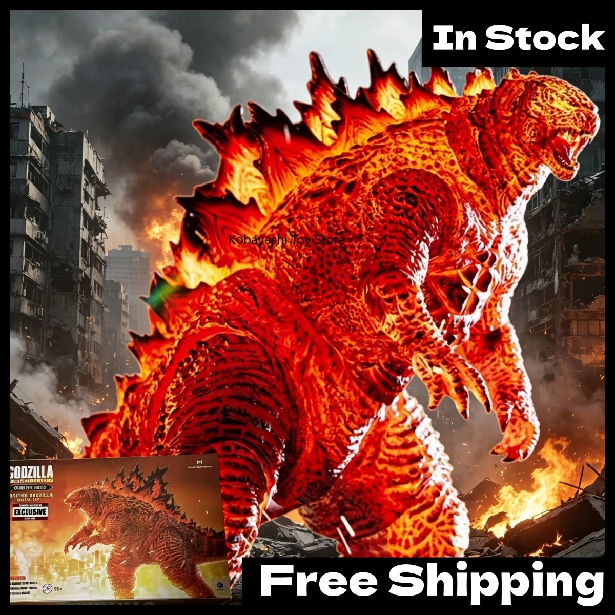 В наличии: Оригинальная эксклюзивная коллекционная фигурка HIYA 2024 WF Burning Godzilla Battle Ver, 7 дюймов
В наличии: Оригинальная эксклюзивная коллекционная фигурка HIYA 2024 WF Burning Godzilla Battle Ver, 7 дюймов