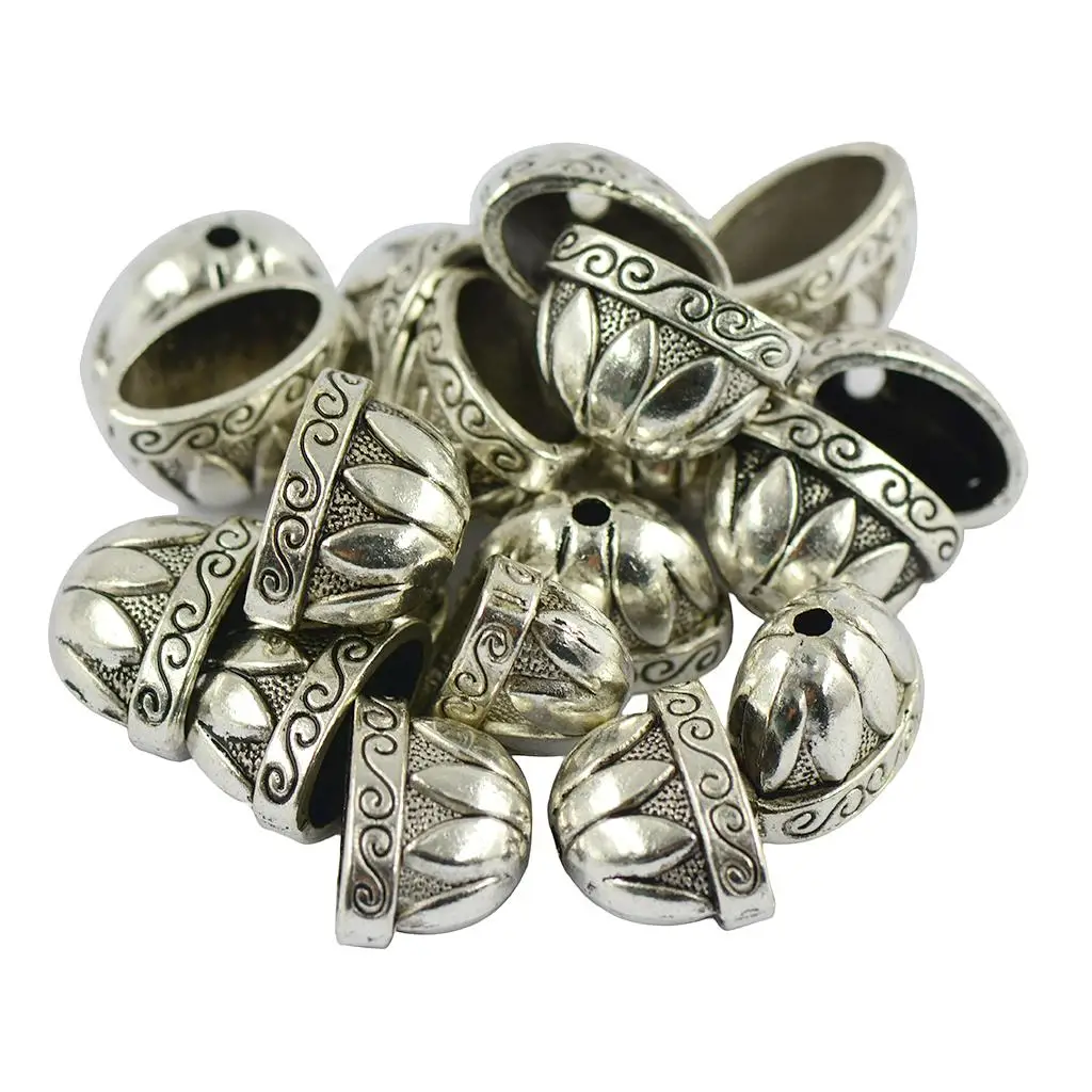 Large Pewter Cap Flower Bead Jewelry Making Discoveries 20th 
Large Pewter Cap Flower Bead Jewelry Making Discoveries 20th