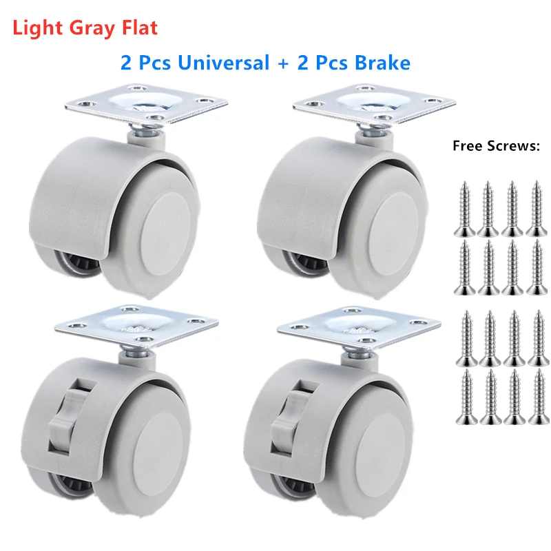 4 Pcs Black/Gray 1.6 Inch M8*15mm Screw/Flat 25*25mm Silent Rubber Steering Brake Universal Wheel Pulley Caster Swivel Chair
4 Pcs Black/Gray 1.6 Inch M8*15mm Screw/Flat 25*25mm Silent Rubber Steering Brake Universal Wheel Pulley Caster Swivel Chair