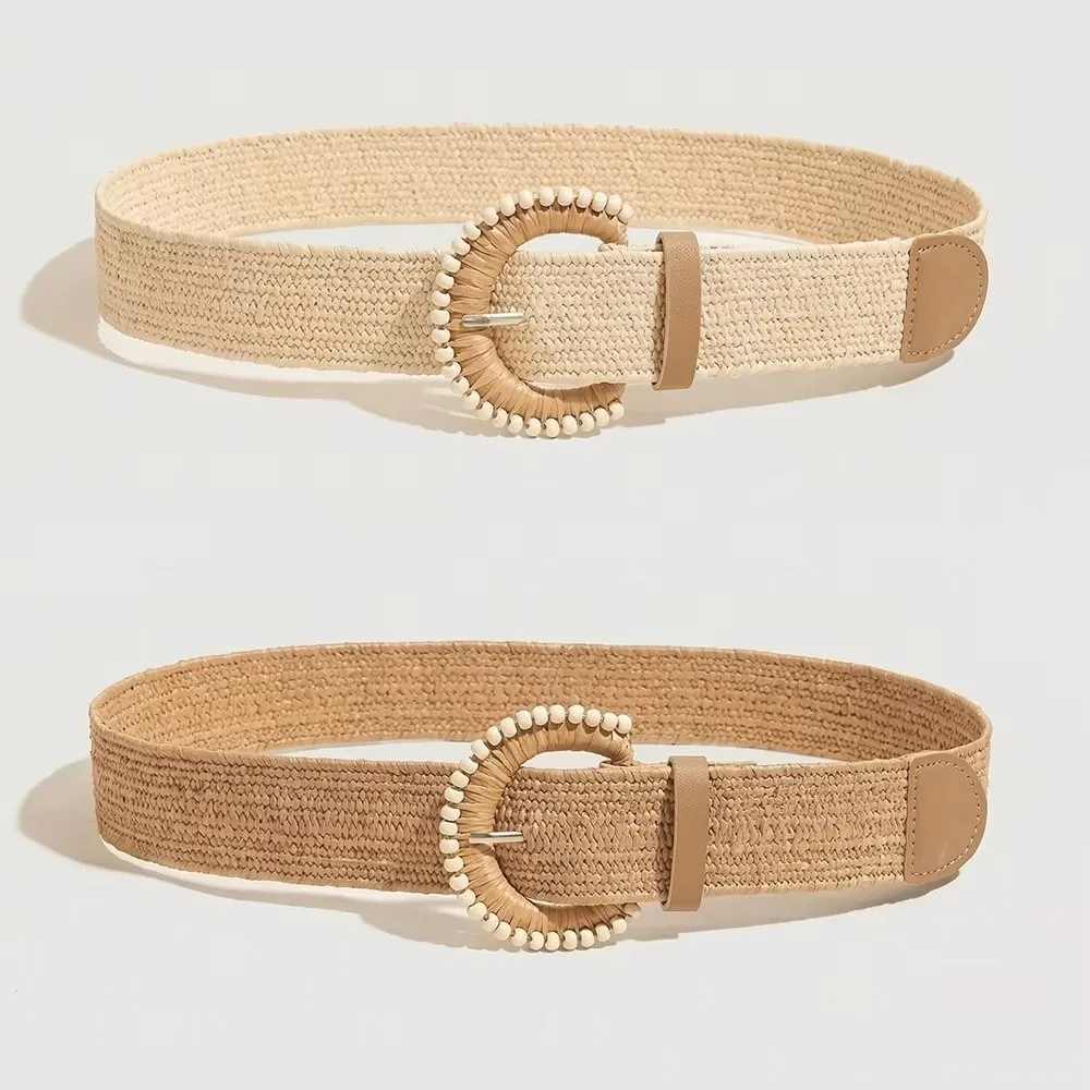 Retro Braided Elastic Belt Faux Pearl Decor Adjustable Needle Buckle Belt Bohemian Style Durable Woven Elastic Belt for Women
Retro Braided Elastic Belt Faux Pearl Decor Adjustable Needle Buckle Belt Bohemian Style Durable Woven Elastic Belt for Women