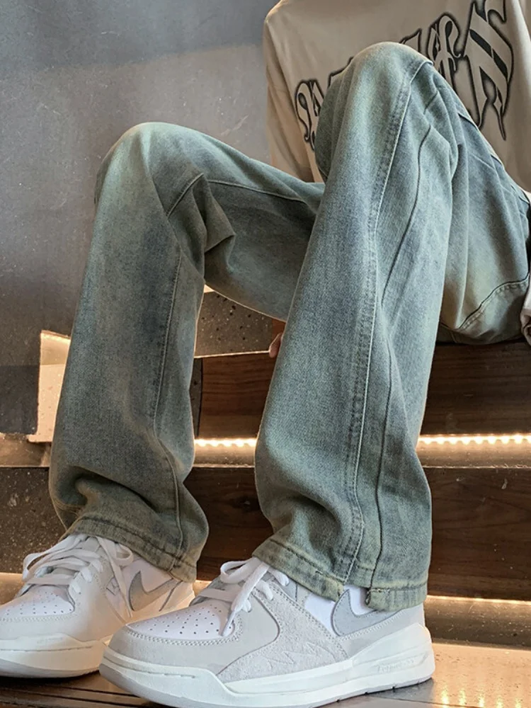 Мужские джинсы Cleanfit Blue Workwear Flare Denim: весенние, с высокой талией, прямые, длинные, свободного кроя, удобные, молодежные, модные
Мужские джинсы Cleanfit Blue Workwear Flare Denim: весенние, с высокой талией, прямые, длинные, свободного кроя, удобные, молодежные, модные
