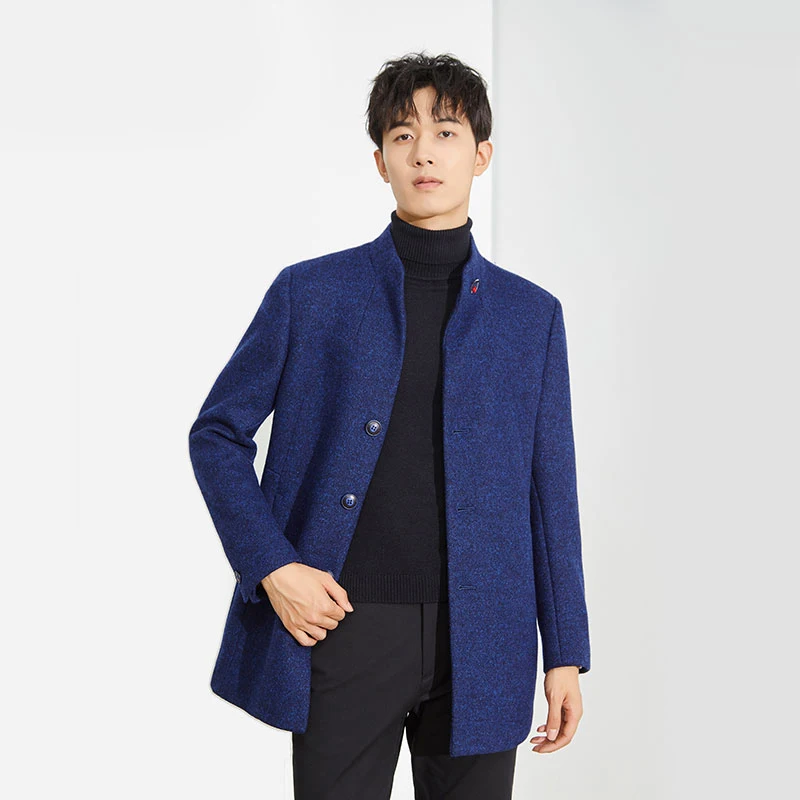 Faionable Versatile Men's Woolen Coat Stand Collar Busin Casual Mid-Length Loose Fit Winter New Arrival Ele
Faionable Versatile Men's Woolen Coat Stand Collar Busin Casual Mid-Length Loose Fit Winter New Arrival Ele
