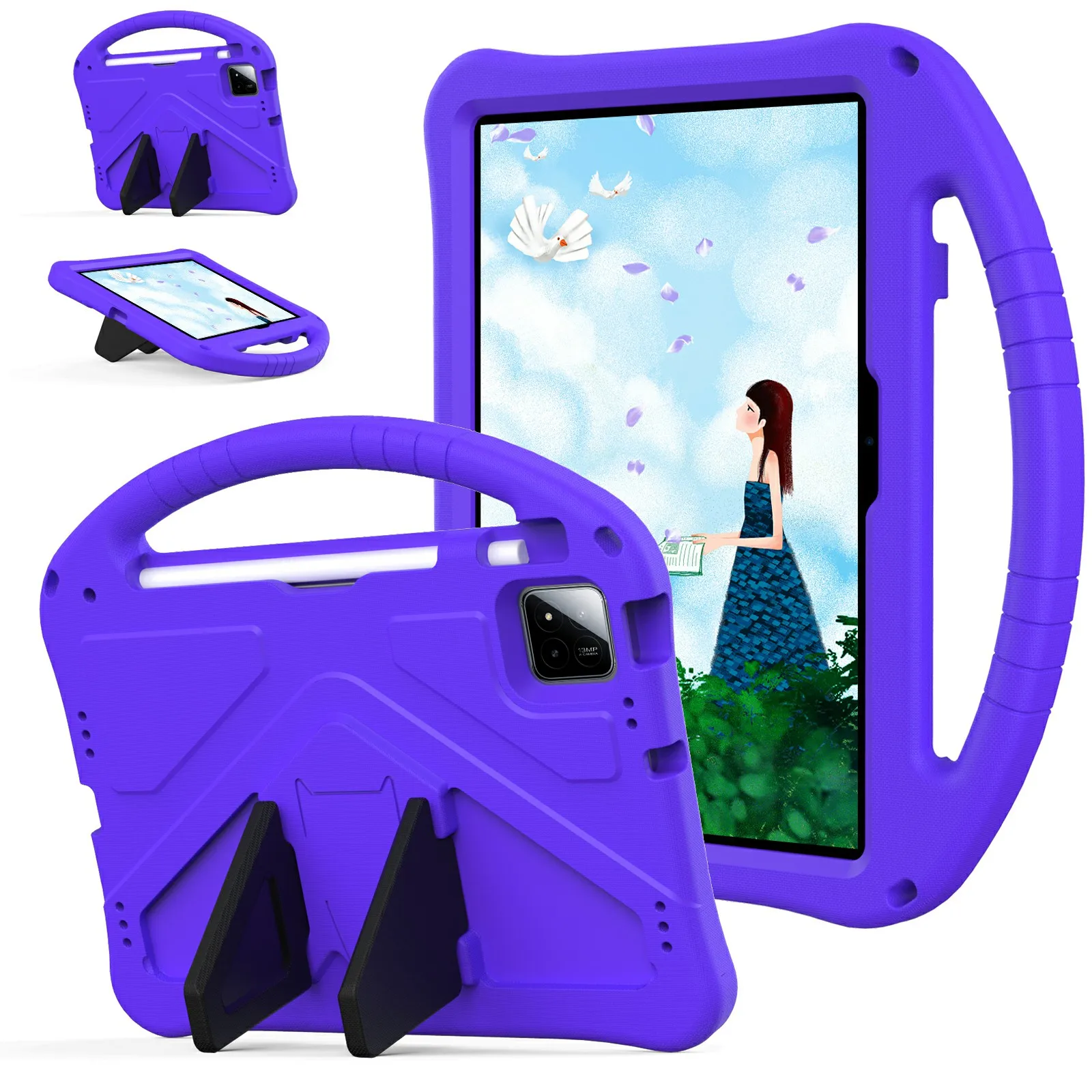 For Xiaomi Pad 7 Pro / Pad 7 Case EVA Tablet Cover with Handle Kickstand Children Friendly - Purple
For Xiaomi Pad 7 Pro / Pad 7 Case EVA Tablet Cover with Handle Kickstand Children Friendly - Purple