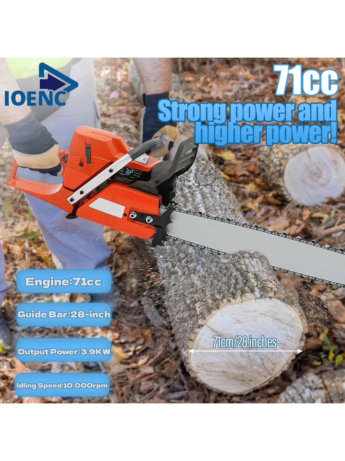 71CC 28-дюймовая 4-HP 2-тактная бензопила с газовым приводом, одноцилиндровая ручная аккумуляторная цепная пила с воздушным охлаждением для резки деревьев и деревьев
71CC 28-дюймовая 4-HP 2-тактная бензопила с газовым приводом, одноцилиндровая ручная аккумуляторная цепная пила с воздушным охлаждением для резки деревьев и деревьев