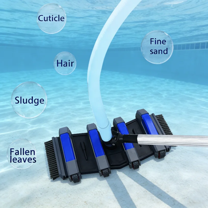 Heavy Duty Pool Vacuum Head with Wheels & Aluminum Handle, Professional Weighted Flexible Vacuum Head
Heavy Duty Pool Vacuum Head with Wheels & Aluminum Handle, Professional Weighted Flexible Vacuum Head